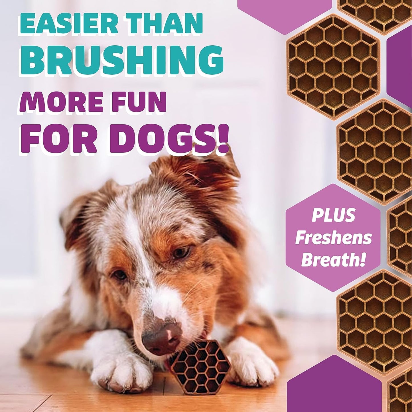 Dog Dental Treats – Vet VOHC Approved – Delicious Chicken Protein – Removes Tartar with Cleaning Comb Shape – Dental Dog Treats for Large Dogs (12oz, 9 Count)