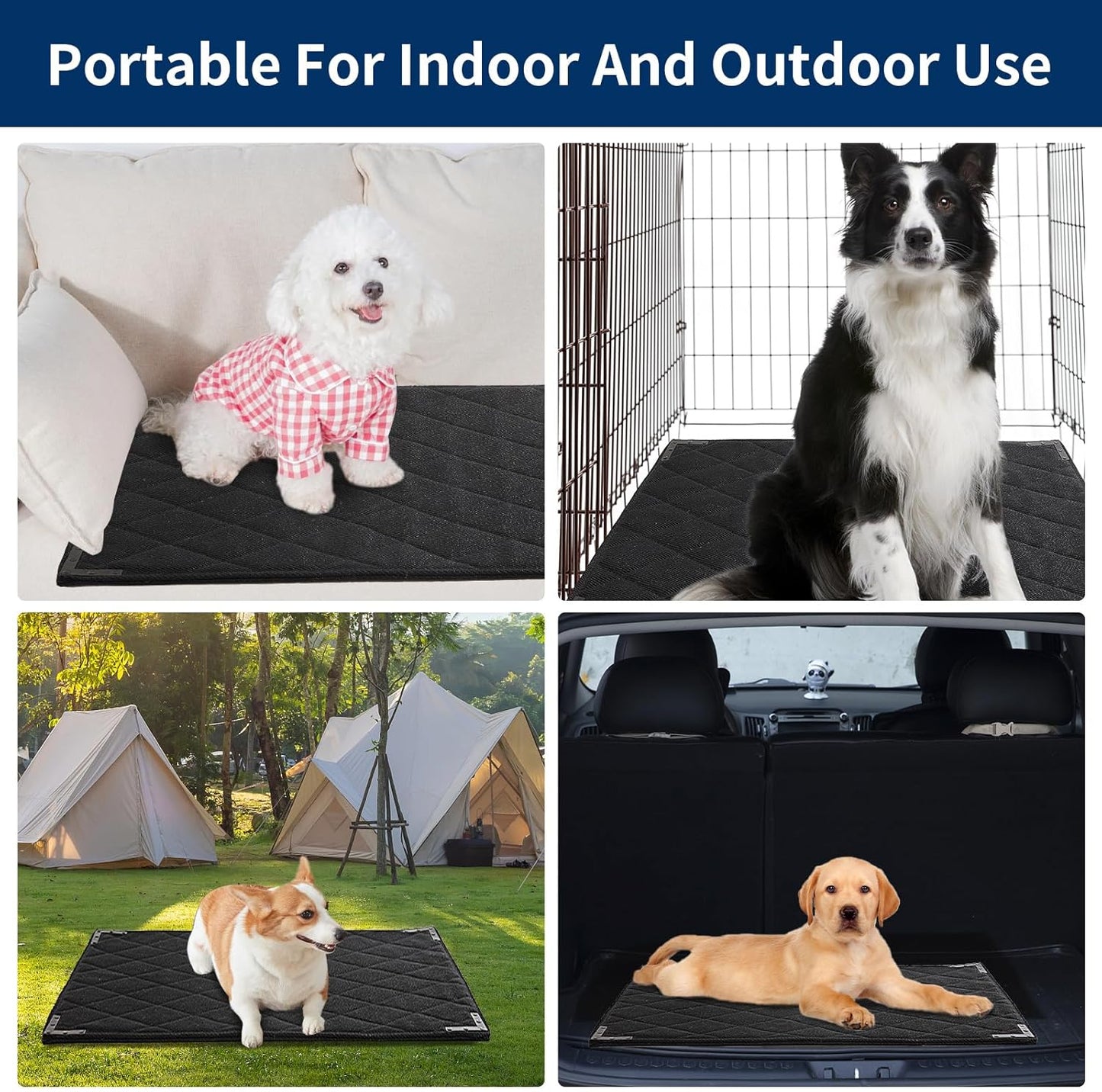 BALAPET XS Durable Chew Proof Dog Bed with Metal Rivet Corner, 23"x17"