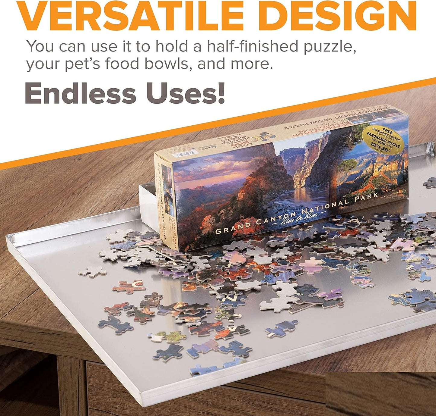 29.5" x 20.5" Metal Replacement Dog Crate Pan Chew Proof Crack Proof Pet Kennel Tray Central Dog Training Crate Pan Pet Supplies, Stainless Steel, 1" H